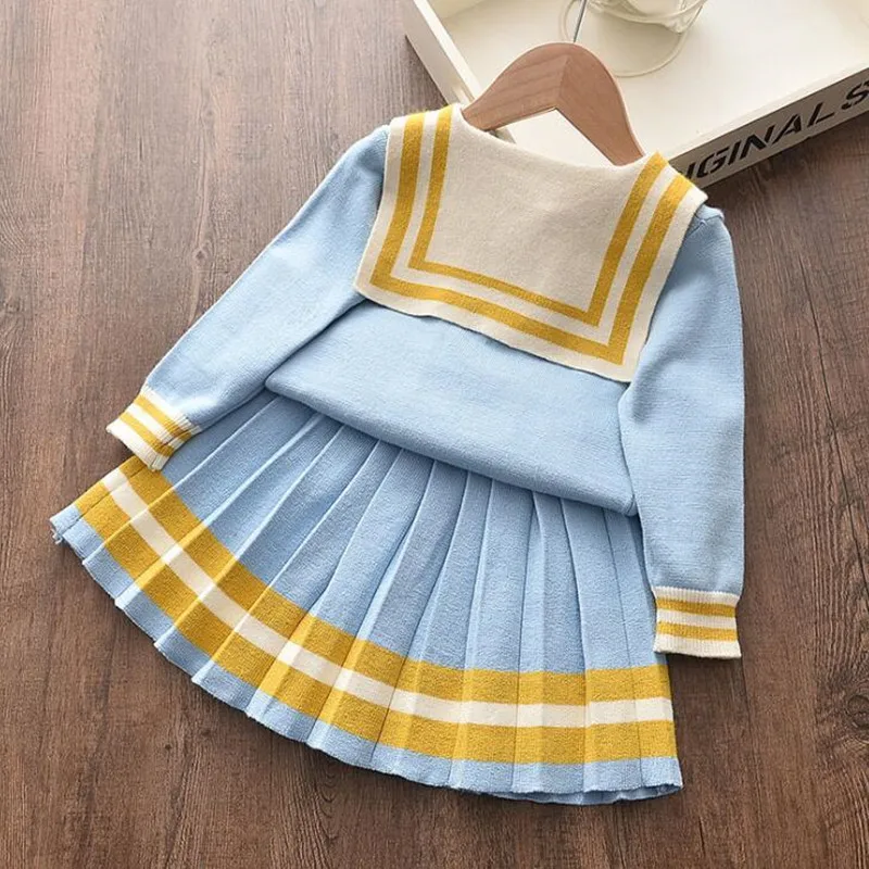 

Baby Girls Fashion Girls Clothes Set Bow Sweater Pink Skirt Toddler Girls Autumn Outfits Cute Set Winter Children Clothing Set