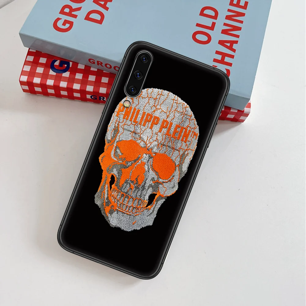 

Qp Philipp Fashion Brand Skull Phone Case For Samsung Galaxy Note S 8 9 10 20 Plus E Lite Uitra black Cell Soft Prime Luxury