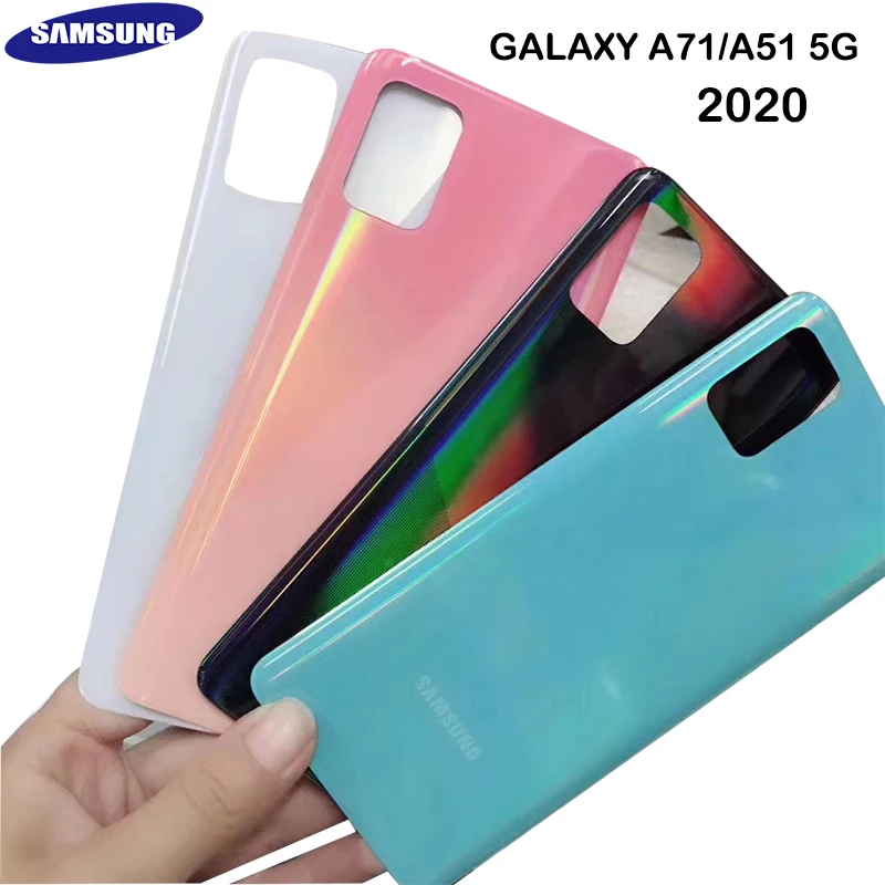 

Original Samsung Glass Housing Battery Back Cover Rear Door Case Replacement Part Adhesive For Samsung Galaxy A71 A51 5G 2020