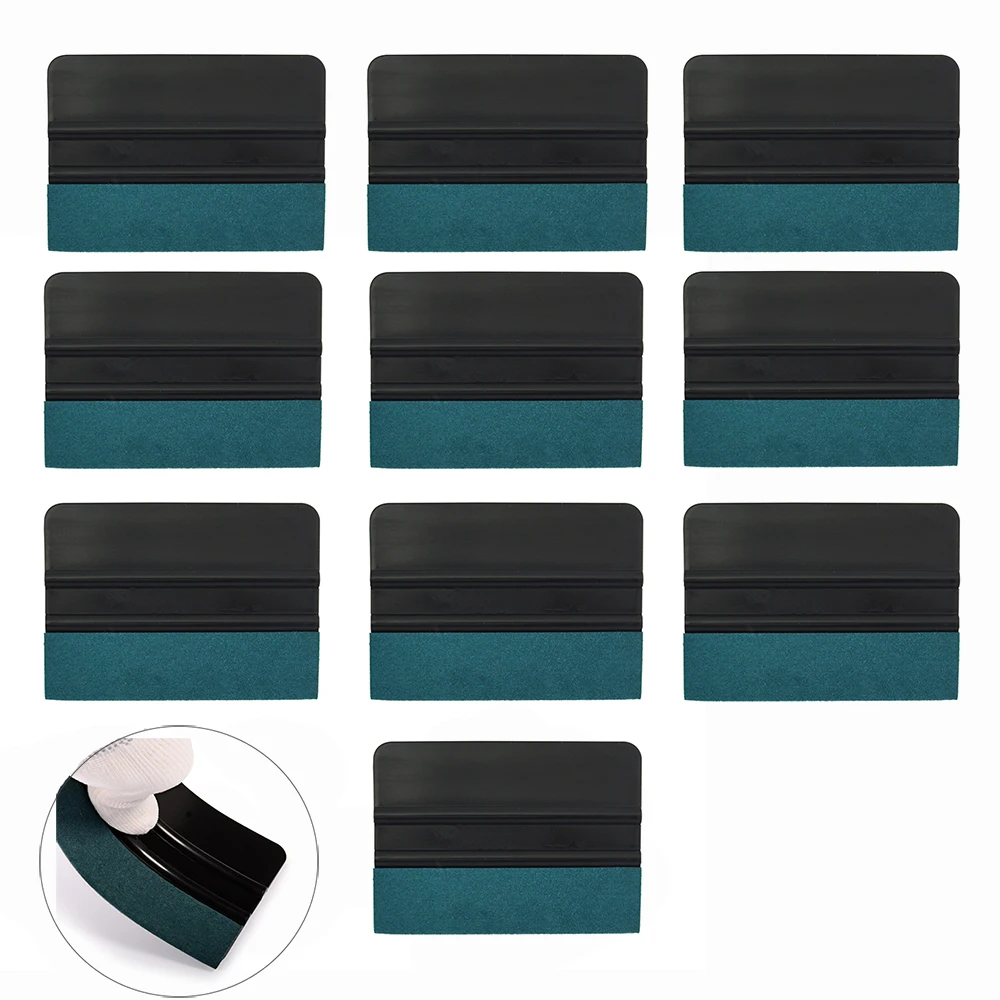 

FOSHIO 10/20pcs Car Goods Vinyl Squeegee Carbon Fiber Film Sticker Wrapping Tool No Scratch Felt Scraper Window Tint Clean Tool