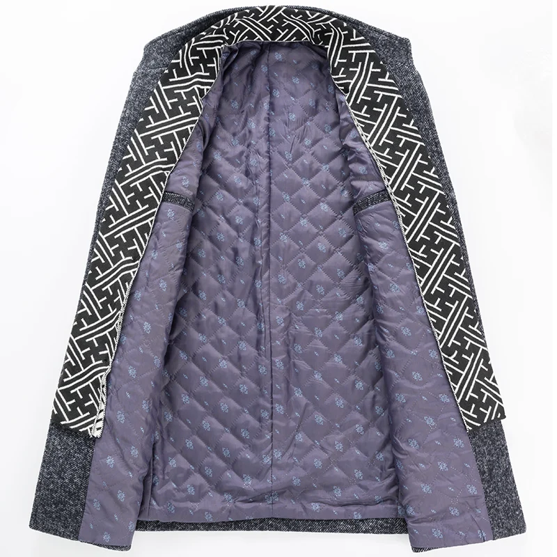 

plus size 4xl 2020 winter coat for men mardarin collar cashmere coat men single breasted long trench coat men