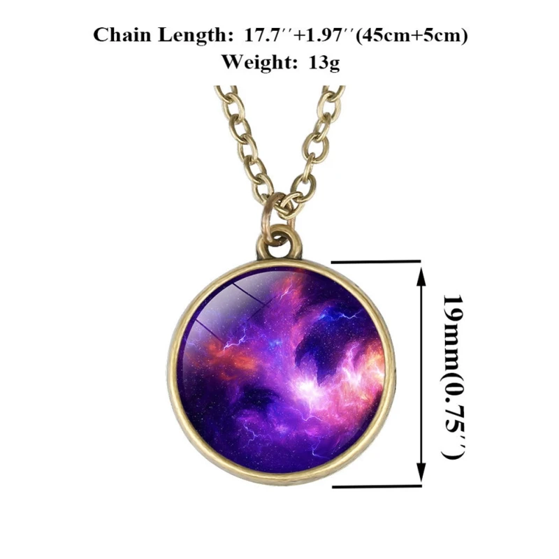 Ожерелье светится в темноте Галактическая система двухсторонняя для стекла