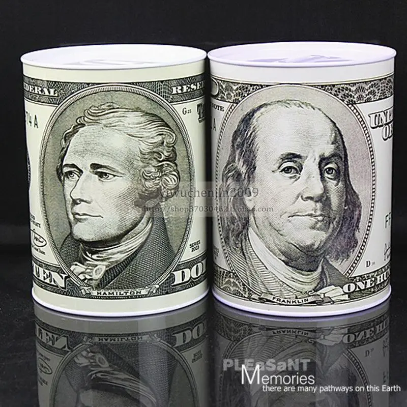 Креативный металлический цилиндр свинья копилка для экономии украшения дома