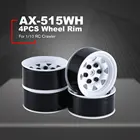 4 шт., металлический обод колеса, Beadlock, ступица колеса 1,55 дюйма, RC автомобиль, алюминиевый сплав, черный обод колеса для 110 RC, модель гусеничного автомобиля, игрушка