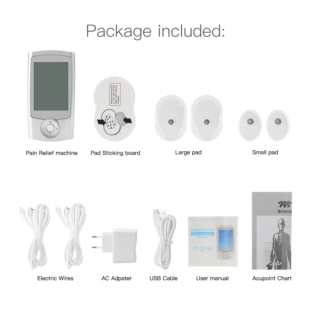Мышечный Стимулятор Tens Unit 16 режимов двойной выходной EMS для здоровья массаж тела