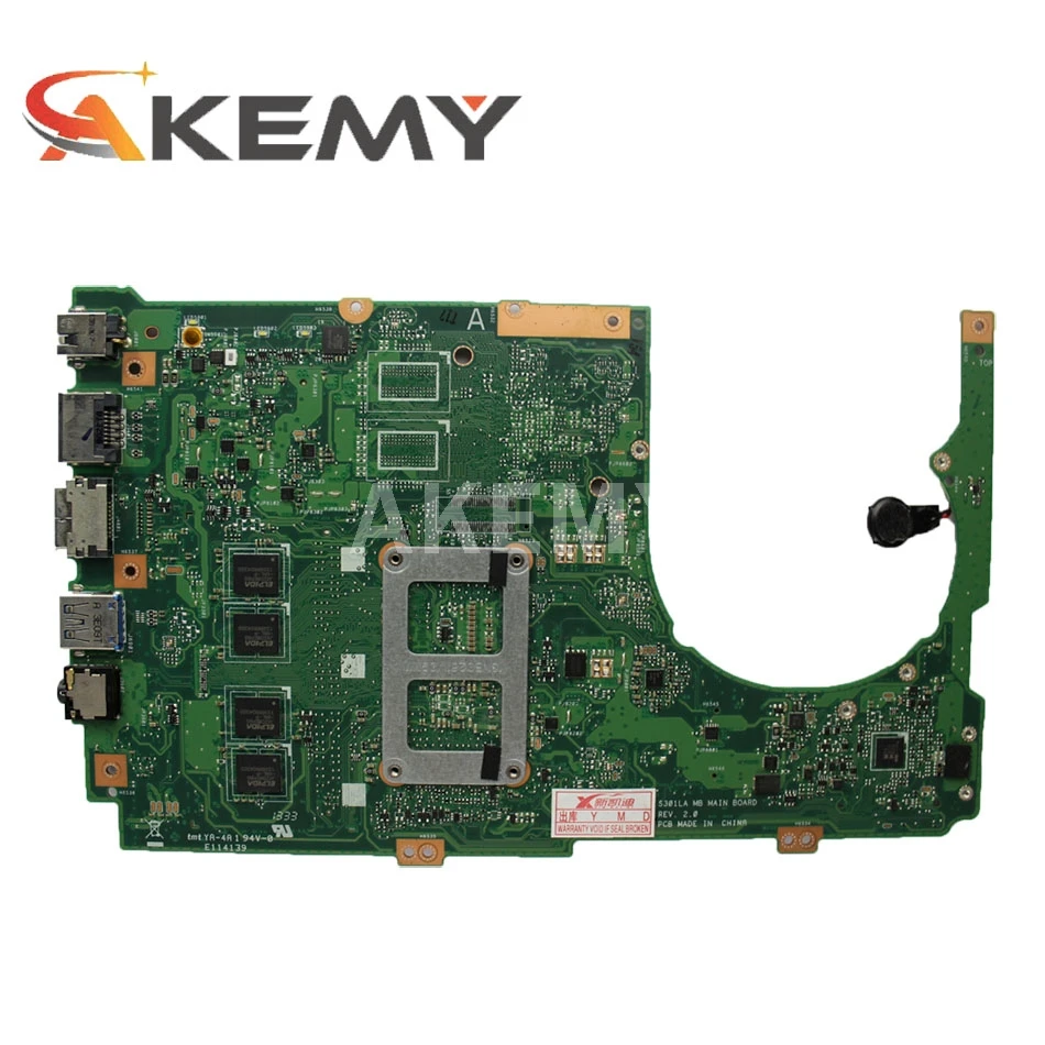 Billig S301L S301LA Motherboard Für Asus S301LA REV 2,2 Mainboard I5-4200-4G Prozessor HD Graphics 4400 100% Getestet