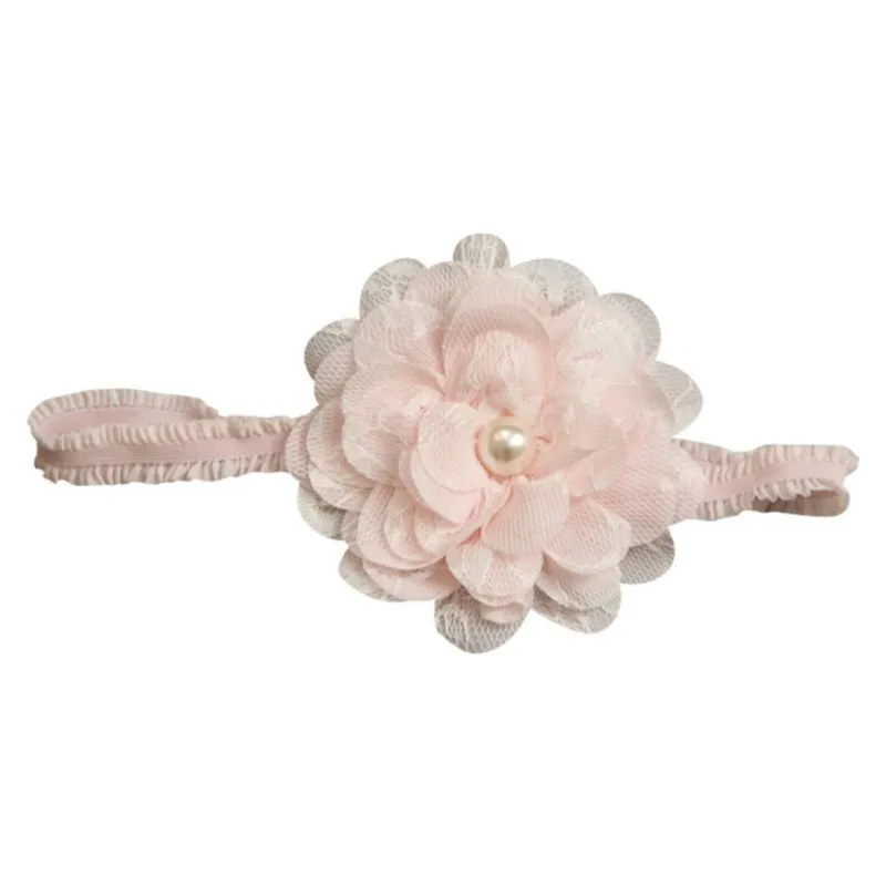 2019 Детская повязка для волос цветок девочки розовые Ленточные резинки маленьких