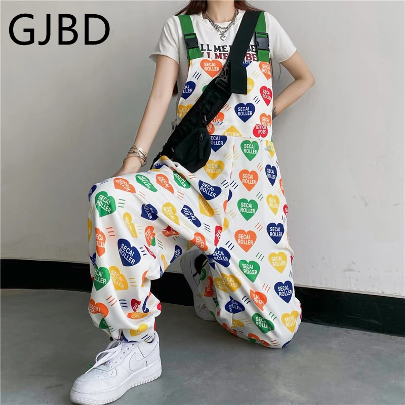 

Women's Overalls Pants Summer New Streetwear Harajuku Braces Baggy Casual Trouser Femme Fashion Originality Drawstring Overalls