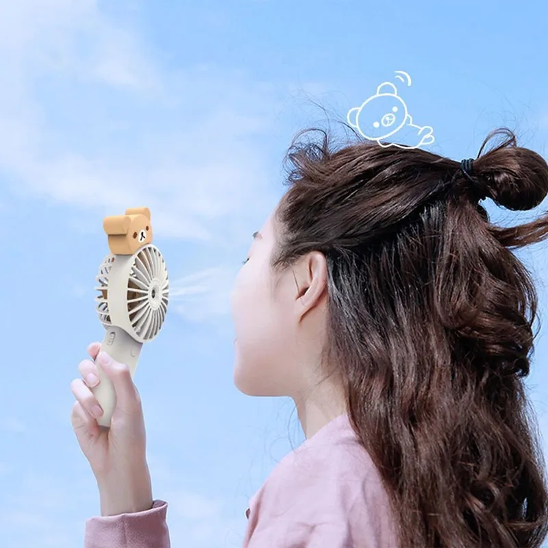 

New Air Humidifier Mini USB Cooling Fan for Outdoor Travelling Home Office Adorable Portable Handheld Rechargeable Cooler Fan