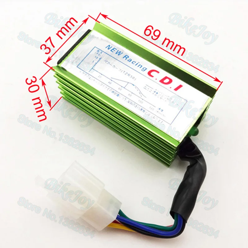 Гоночный AC CDI Коробка зажигания 5 контактов зеленый для 50 куб. См 110 125 CRF50 XR50 ATV Quad Go