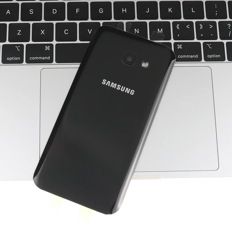 100% оригинальная задняя крышка корпуса Samsung Galaxy A5 2017 A520 стеклянная батарейного