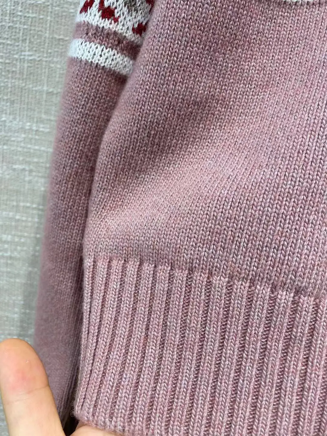 

2021 Autumn and Winter New Pullover Long Sleeve Rose Print Wool Sweater