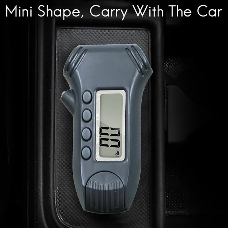 

Tire Pressure Gauge Digital Tire Pressure Monitoring Tread Depth Pressure Measurement Backlit LCD for Auto Motorcycle