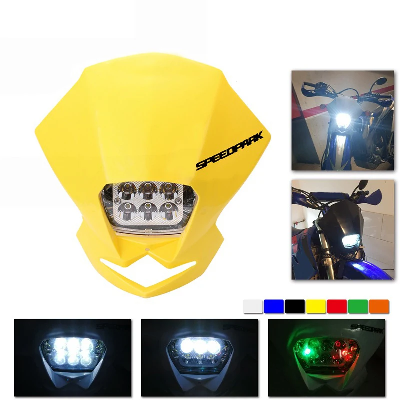 

For KTM Universal LED Motorcycle Headlights Motocross Head Lamp Enduro For KLX KDX KTM RMZ DRZ DR XR YZ CR Moto Parts