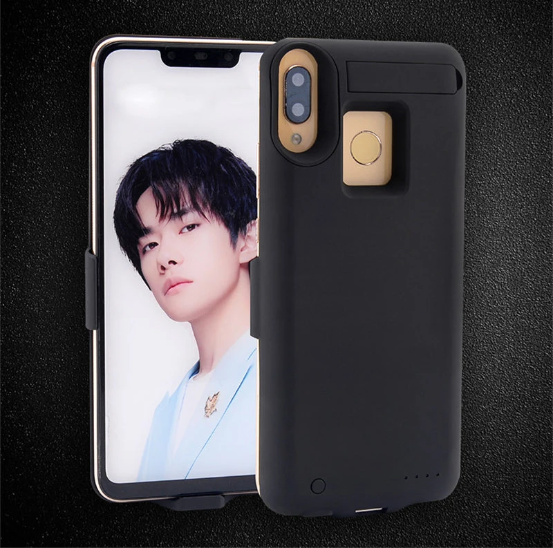 Тонкий чехол с зарядным устройством для Xiaomi Redmi Note 6 Pro внешним аккумулятором 7