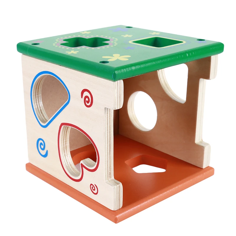 Деревянный ящик для интеллекта геометрическая форма головоломка игры цветная
