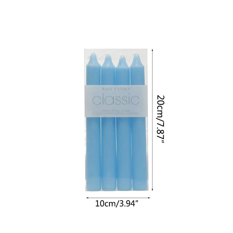 

4PCS Dripless Taper Candle 10 Inch Long Stick Scented Candle Smokeless Candle for Birthday Romantic Proposal Holiday