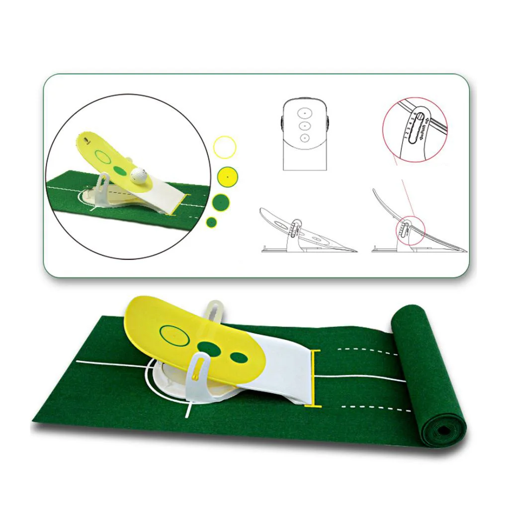

Professional Portable Roll Up Accurate Golf Club Putt Trainer Putting Green Mat Simulator Indoor Outdoor Training Aid Equipment