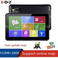 xgody android gps navigation 7 inch hd 2 in 1 tablet pc 16bg wifi auto vehicle gps navigator bluetooth free map 2020 europe