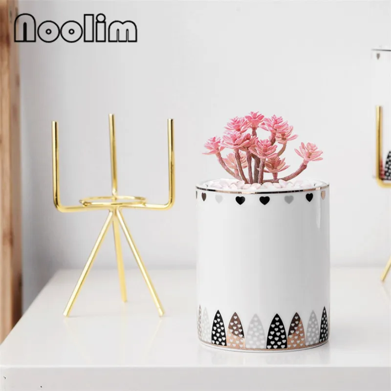 Скандинавский керамический горшок для цветов суккулентный цветочный креативный