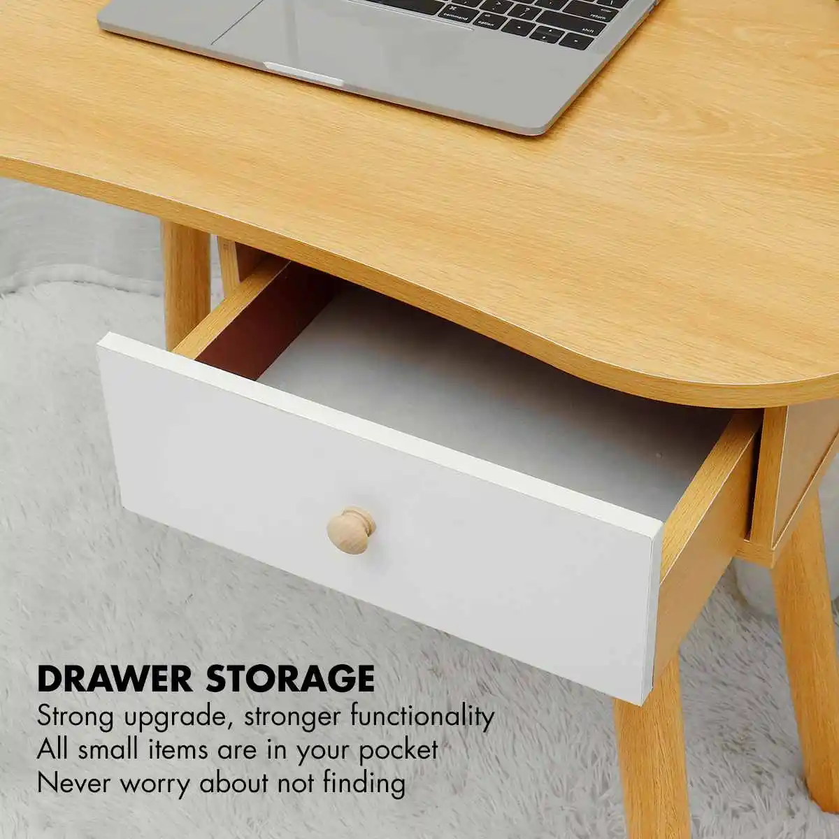 

80/100cm Wooden Computer Desk Laptop Makeup Writing Table With Drawer Student Study Desk Ergonomic Office Desk Furniture