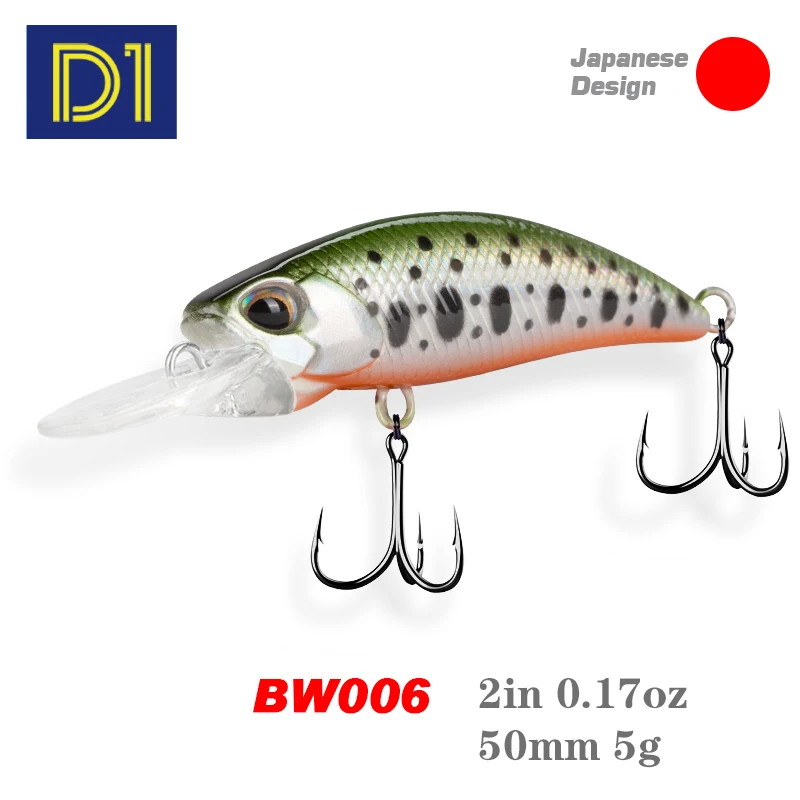 

D1 Sinking Minnow Lure Wobblers for Fishing 50mm 5g Artificial Bait Fishing Tackle 2020 for Trout Pike