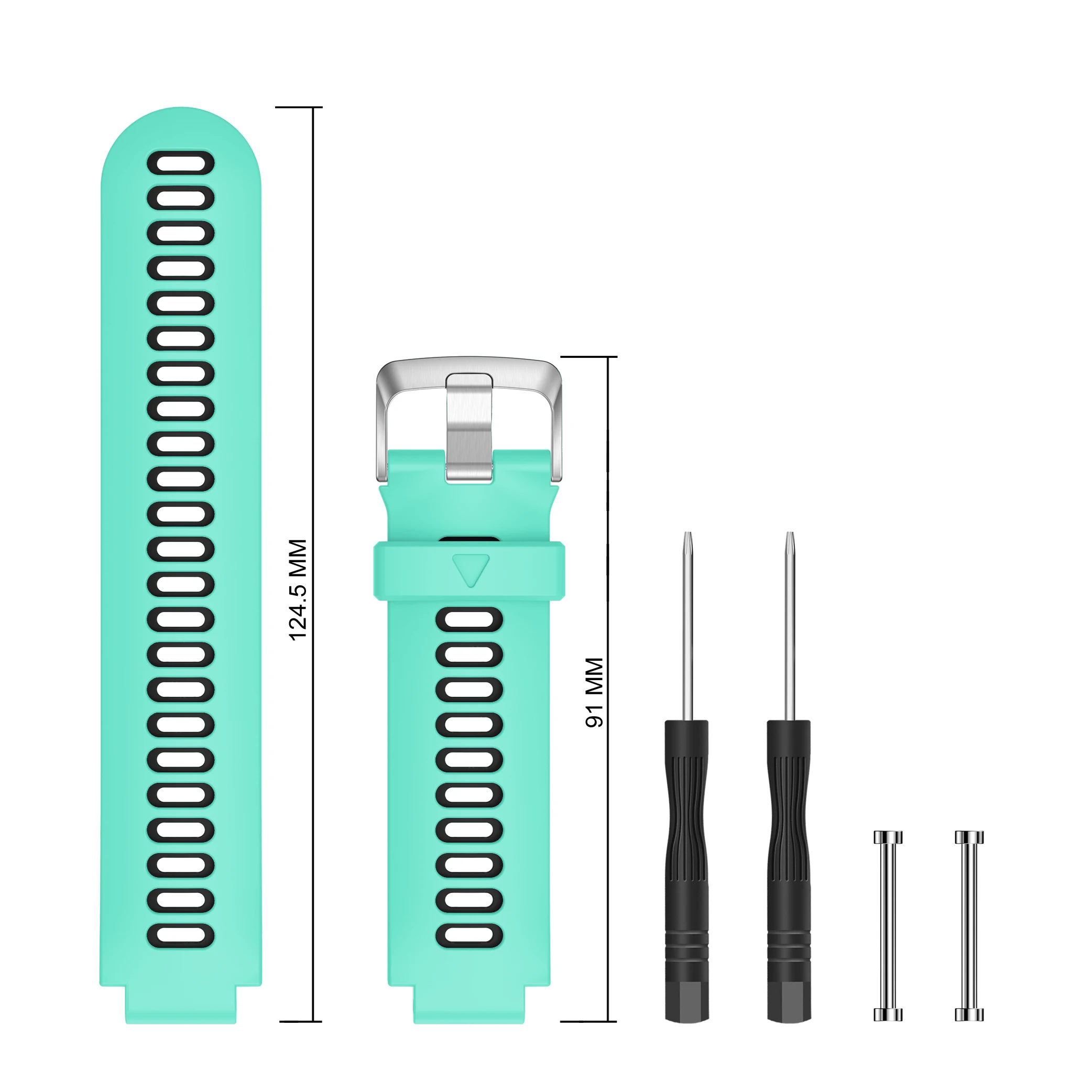 Овальный Двухцветный силиконовый ремешок для Garmin Forerunner 735XT смарт-часов