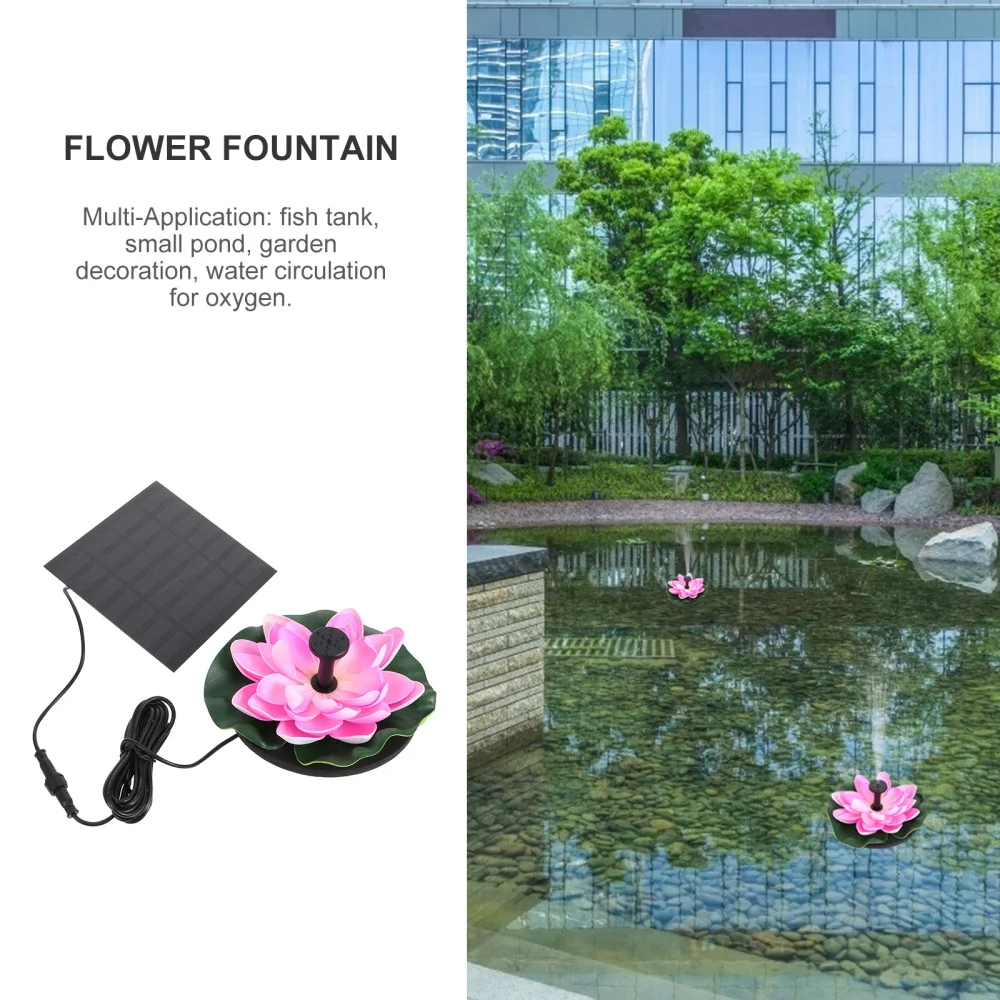 

Solar-powered Lotus Fountain Creative Fish Pond Fountain Pump Garden Decor