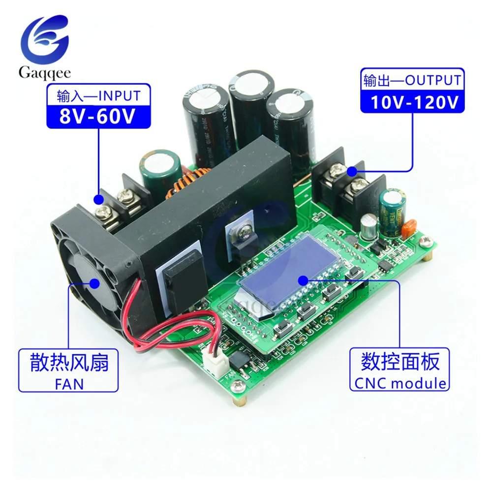 BST900W DC 8 60 В до 10 120 в Повышающий Модуль светодиодный регулятор повышающий