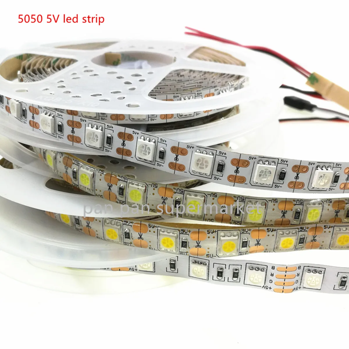 Светодиодная клейкая лента SMD 5050 5 в постоянного тока 50 см 1 м 2 3 4 60