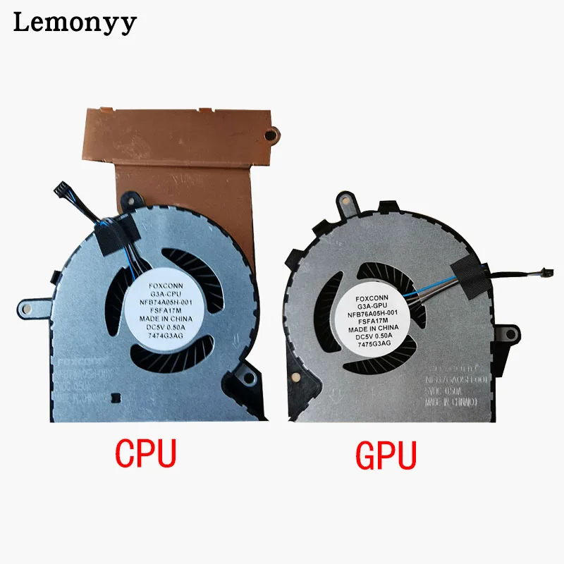 Процессор+ GPU вентилятор охлаждения для HP двумя способами; женские 15-CE 15-CE010CA 15-CE020CA 15-CE030CA15-CE051NR TPN-Q194