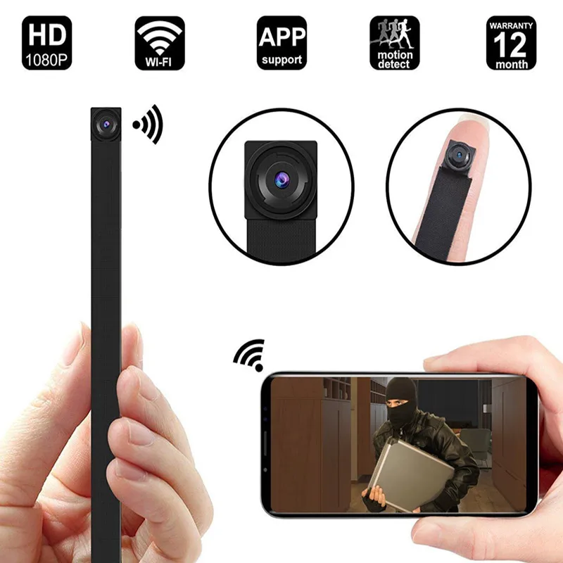 Новые 1080P Full HD H.264 ультра мини WI-FI Гибкая камера Видео Аудио Регистраторы движения камера-регистратор с датчиком движения IP P2P - Цвет: WIFI Flexible Camera