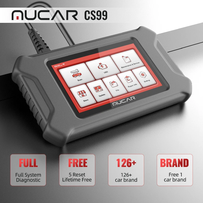 

THINKCAR MUCAR CS99 OBD2 Car Diagnostic Scan Tool Oil/Brake/SAS/ETS/DPF 4 Reset Lifetime Free Full System Diagnostic Code Reader