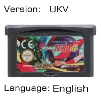 Mega Man Zero 4 UKV 32 бит видеоигры картридж Консоли Карты для nintendo GBA Mega Man английская языковая версия - Цвет: Mega Man Zero 4 UKV