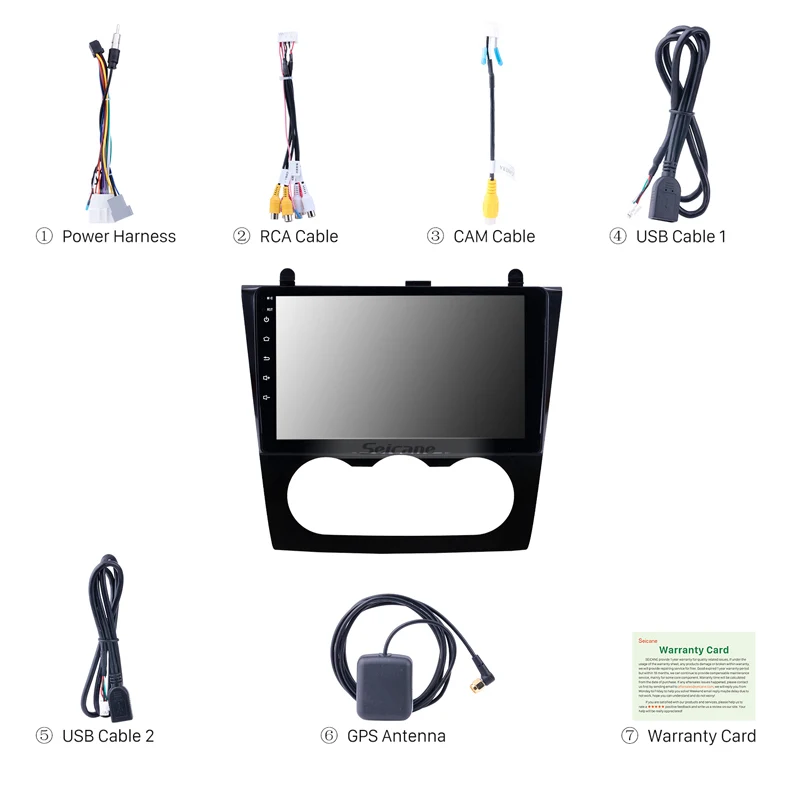 Seicane 9 "Автомобильный радио головное устройство Android 10 0 2 Гб RAM GPS Navi плеер для 2008