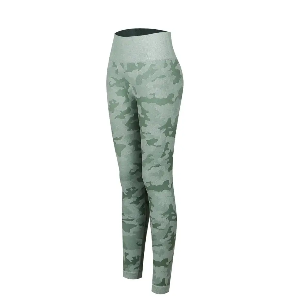 Женские камуфляжные бесшовные леггинсы с высокой талией Обтягивающие Леггинсы