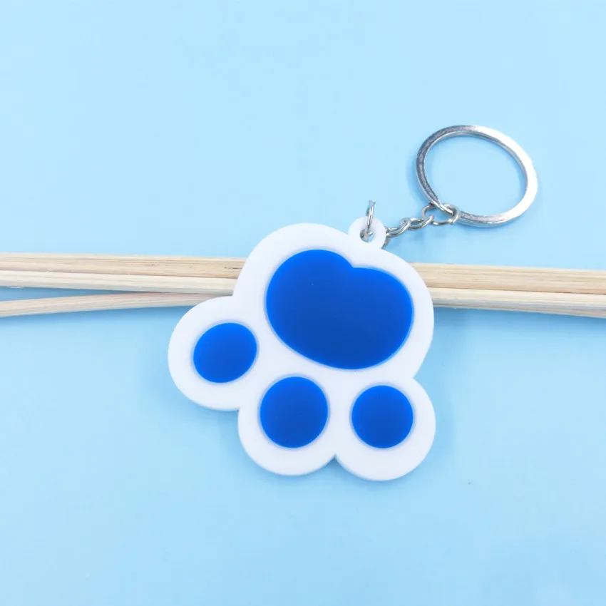 Милый ключница с большой лапой животных для женщин, девочек, мальчиков, подарка на вечеринку, день рождения, студенческий портфель, плечевой рюкзак, подвеска KC303.