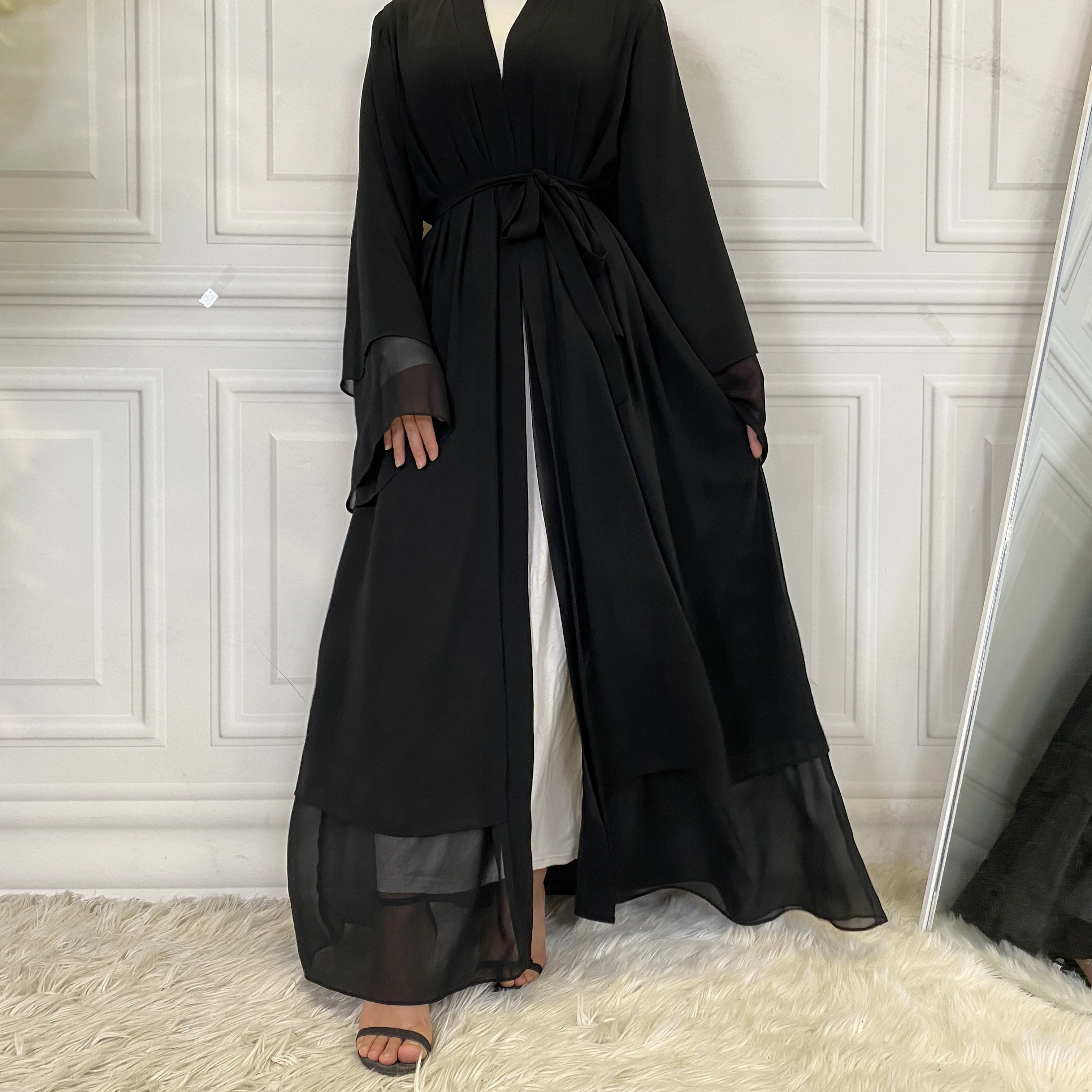 Abayas для женщин мусульманская Мода Дубай скромная одежда женский кардиган