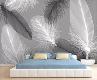 custom wallpaper 3d mural modern nordic feather background wallpaper home decoration background wall