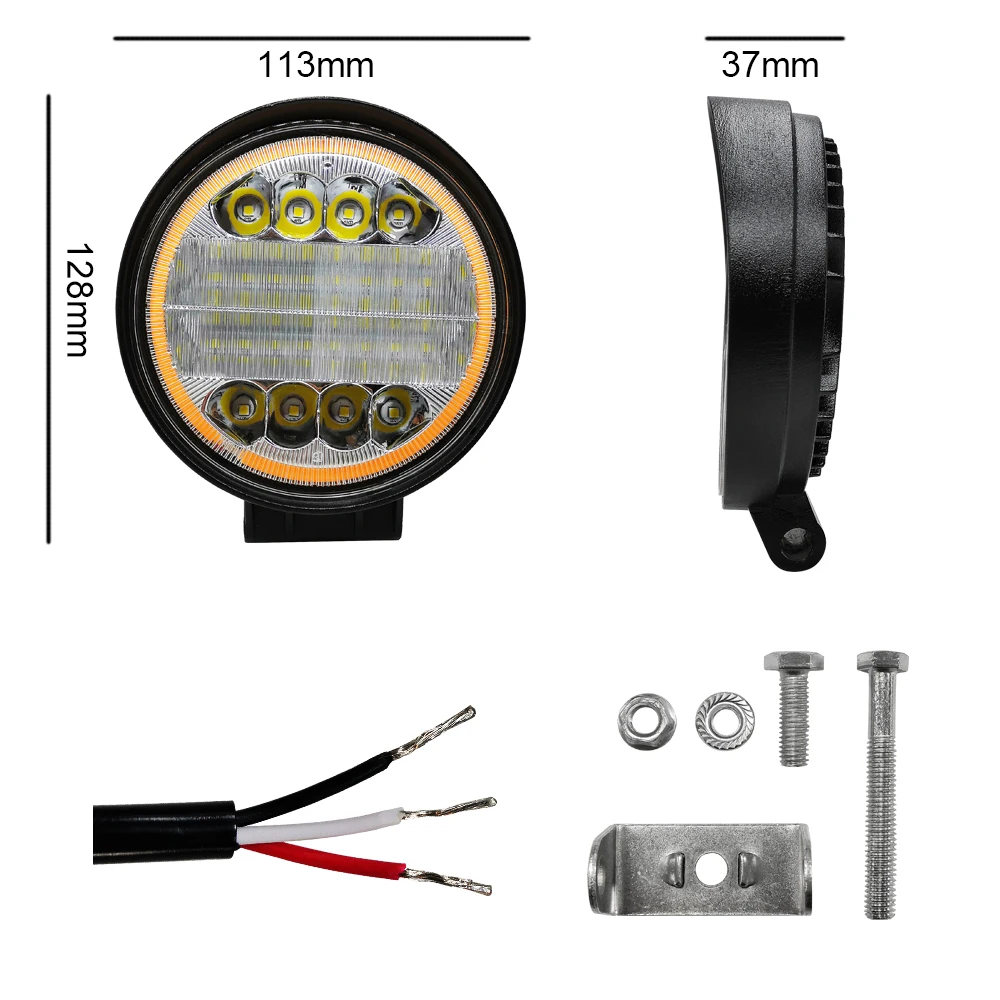 2 цвета светодиодный 72 Вт 126 Светодиодный светильник бар для внедорожника Лодка
