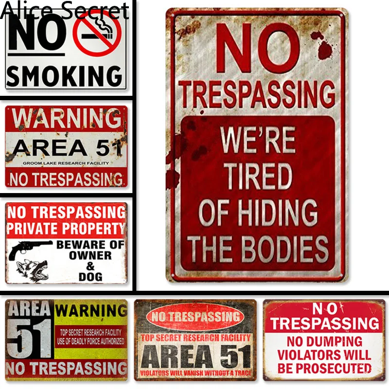 Предупреждение ный металлический жестяной знак паб бар клуб нет трещин постер