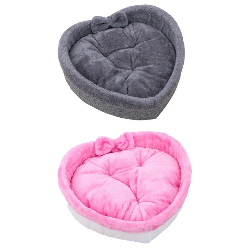 Кровать для кошек мягкая спальная кровать в форме сердца из хлопка бархата