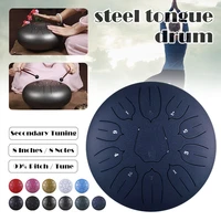 6in 8 tone steel tongue drum c key percussion instrument handpan drum with mallets sal99