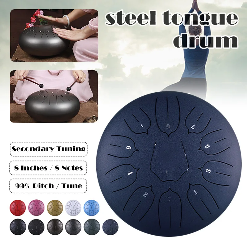6in 8 тон Сталь язык барабан C Ключ ударный инструмент Handpan барабана с молотки