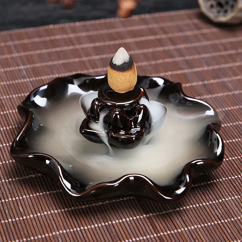 Ceramic Backflow Incense Burner Base Home Decorations Waterfall Back Flow Holder and Cones mix Listing | Дом и сад