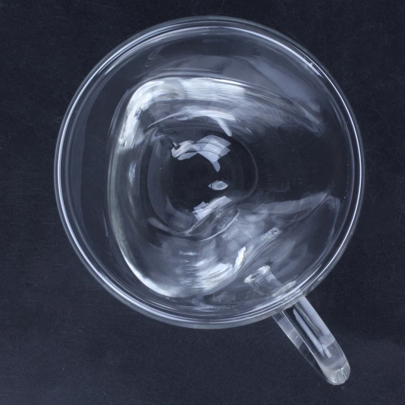 В форме сердца термостойкий двухслойный прозрачный стакан для чая кружки чашки