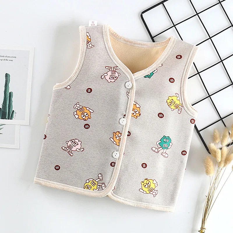 Детская одежда жилет верхняя для маленьких мальчиков и девочек зимний толстый