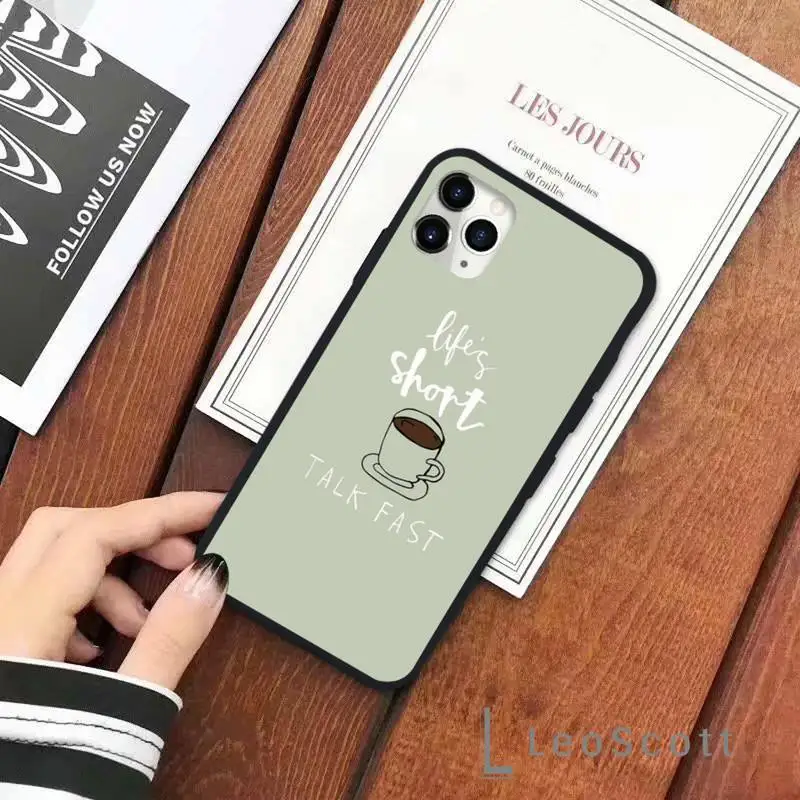 

Gilmore Girls Coffee Quote Phone Case for iPhone 11 12 pro XS MAX 8 7 6 6S Plus X 5S SE 2020 XR Soft silicone