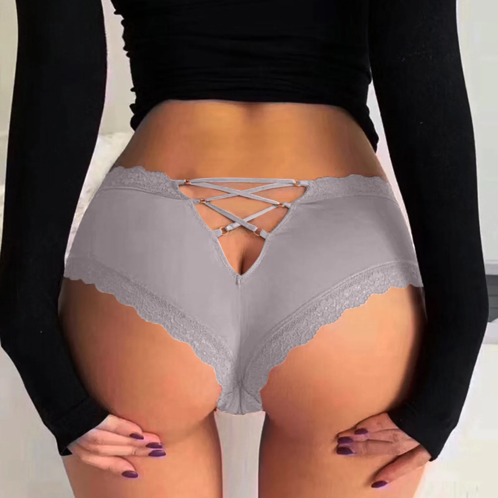 Sexy Lace Breathable Leakproof Woman Physiological Period Pants Antibacterial Four Layers Menstrual Panties Farewell to Sanit | Спорт и