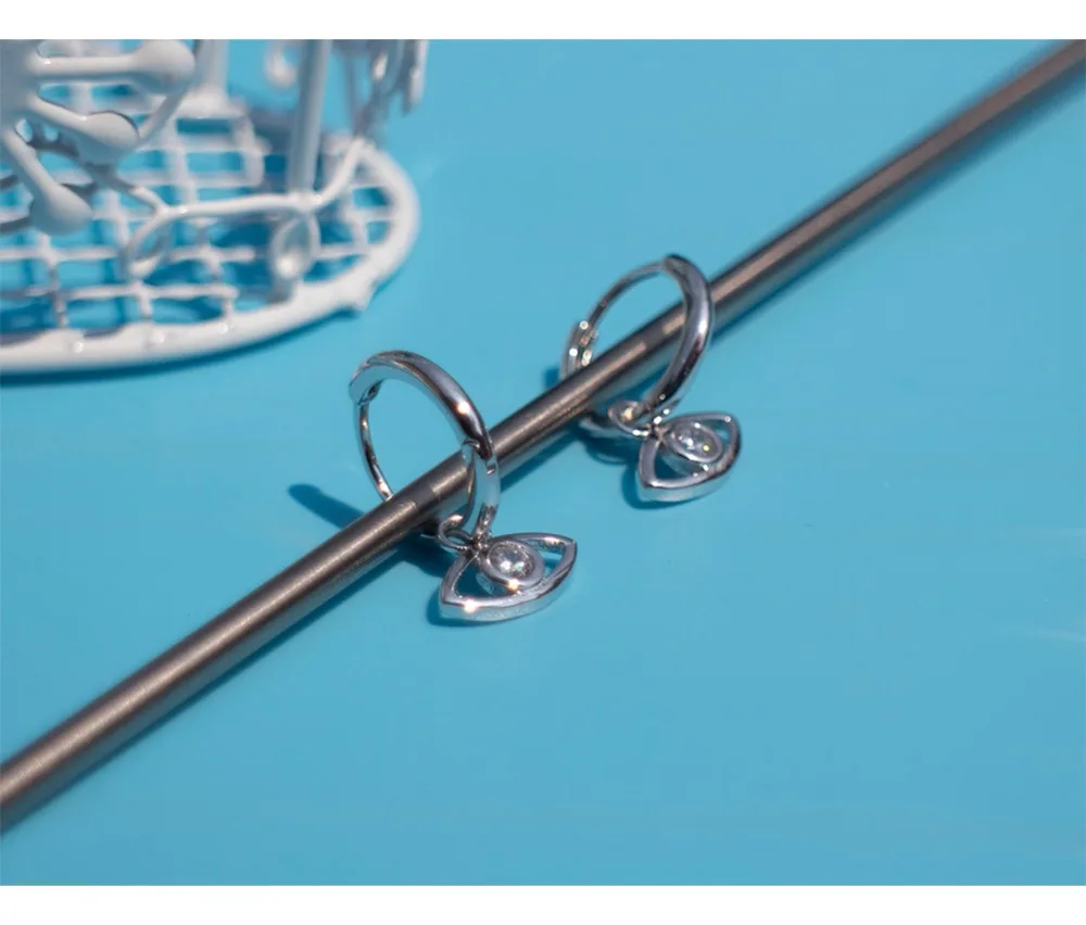Серьги из стерлингового серебра S925 пробы, модные серьги из циркония с золотым глазом, модные серьги для женщин и девушек, ювелирные изделия для ушей